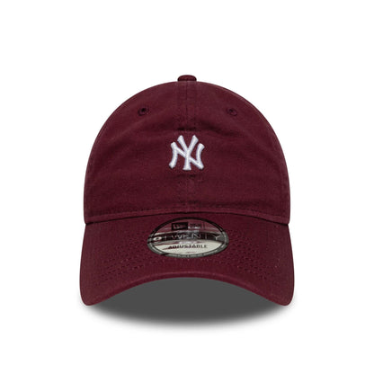 This is a New York Yankees MLB Mini Logo Dark Red 9TWENTY Adjustable Cap 2