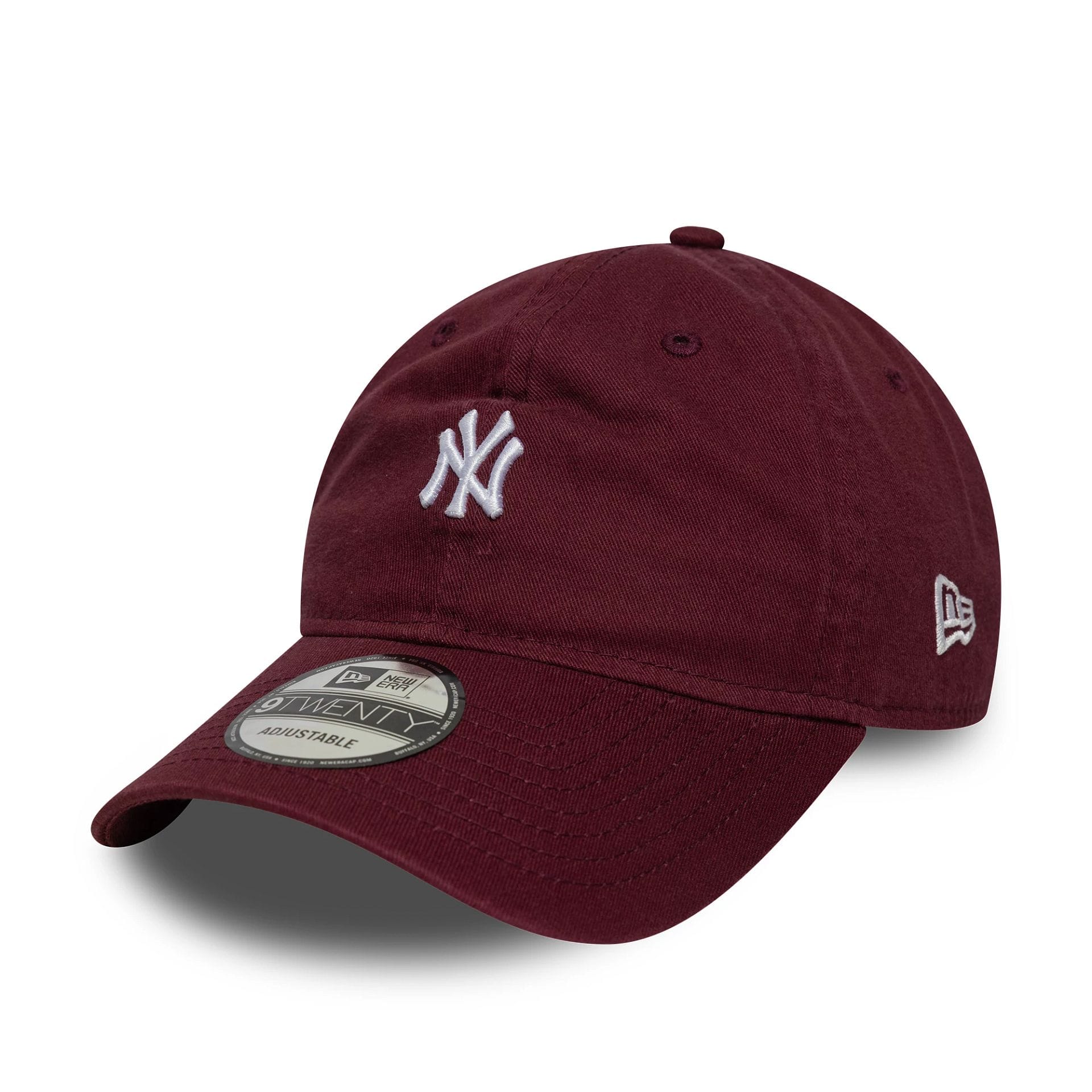 This is a New York Yankees MLB Mini Logo Dark Red 9TWENTY Adjustable Cap 1