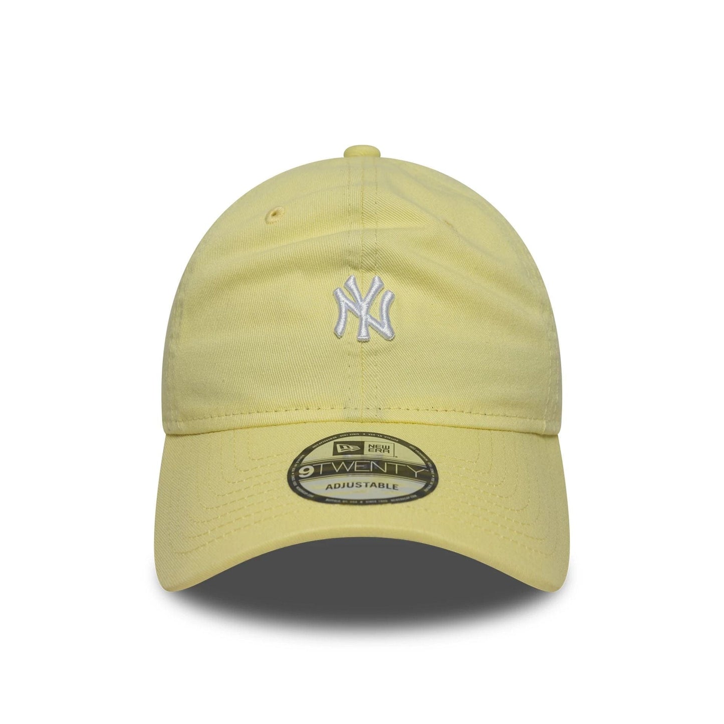 This is a New York Yankees MLB Mini Logo Pastel Yellow 9TWENTY Adjustable Cap 2