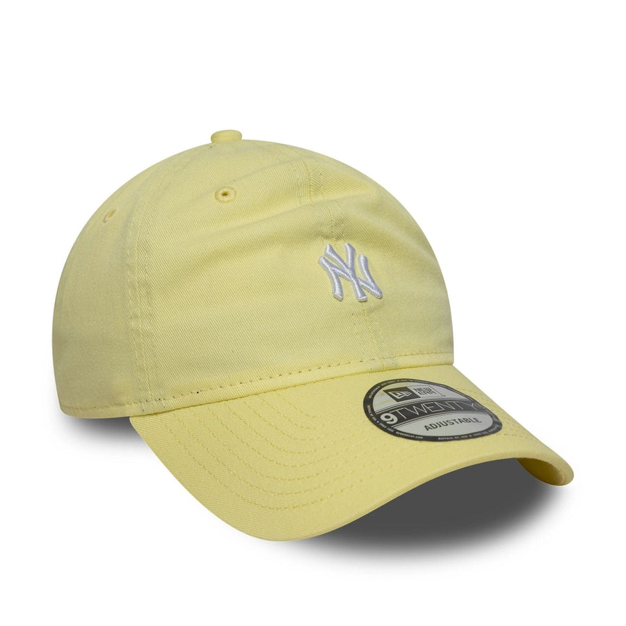 This is a New York Yankees MLB Mini Logo Pastel Yellow 9TWENTY Adjustable Cap 3