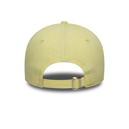 This is a New York Yankees MLB Mini Logo Pastel Yellow 9TWENTY Adjustable Cap 4