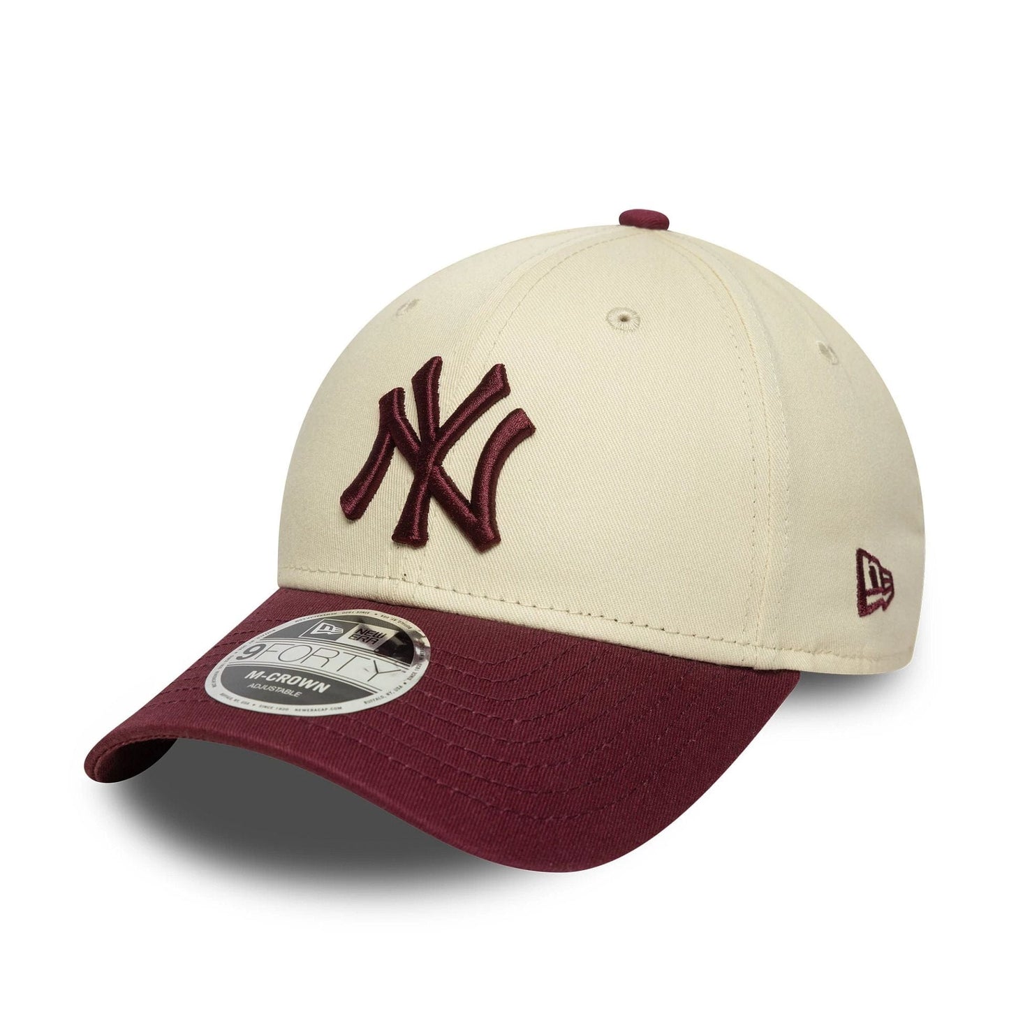 This is a New York Yankees MLB Colour Block Cream 9FORTY M-Crown Adjustable Cap 3