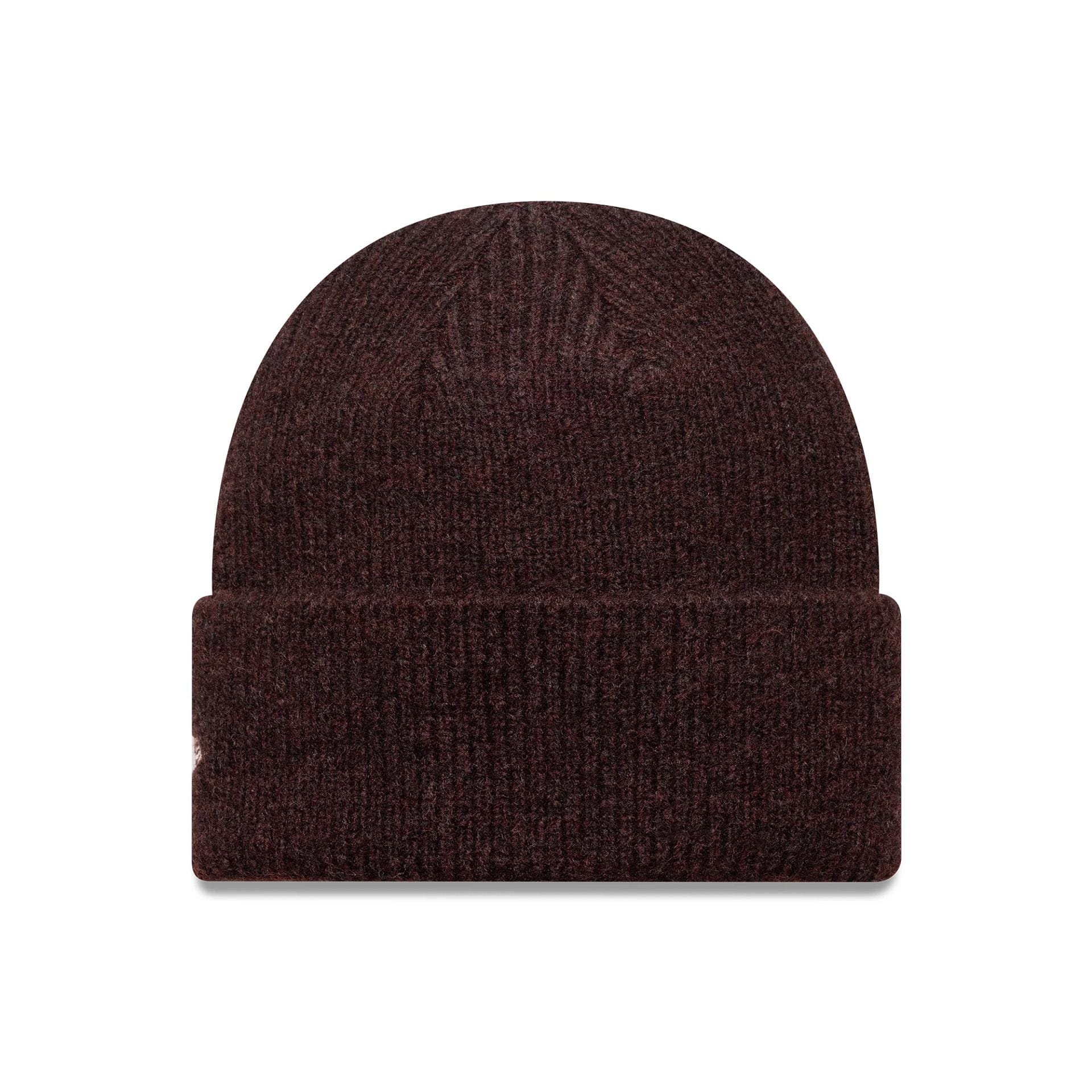 This is a New York Yankees Womens MLB Dark Red Wide Cuff Knit Beanie Hat 2