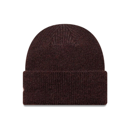 This is a New York Yankees Womens MLB Dark Red Wide Cuff Knit Beanie Hat 2