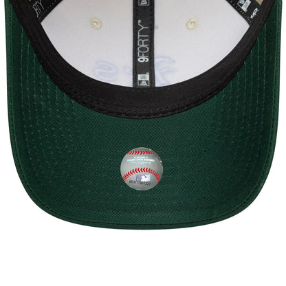 This is a Oakland Athletics MLB Colour Block Cream 9FORTY M-Crown Adjustable Cap 6
