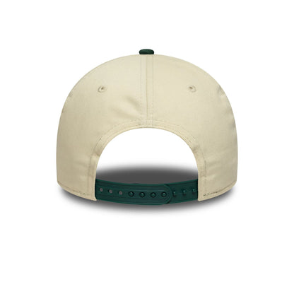 This is a Oakland Athletics MLB Colour Block Cream 9FORTY M-Crown Adjustable Cap 5