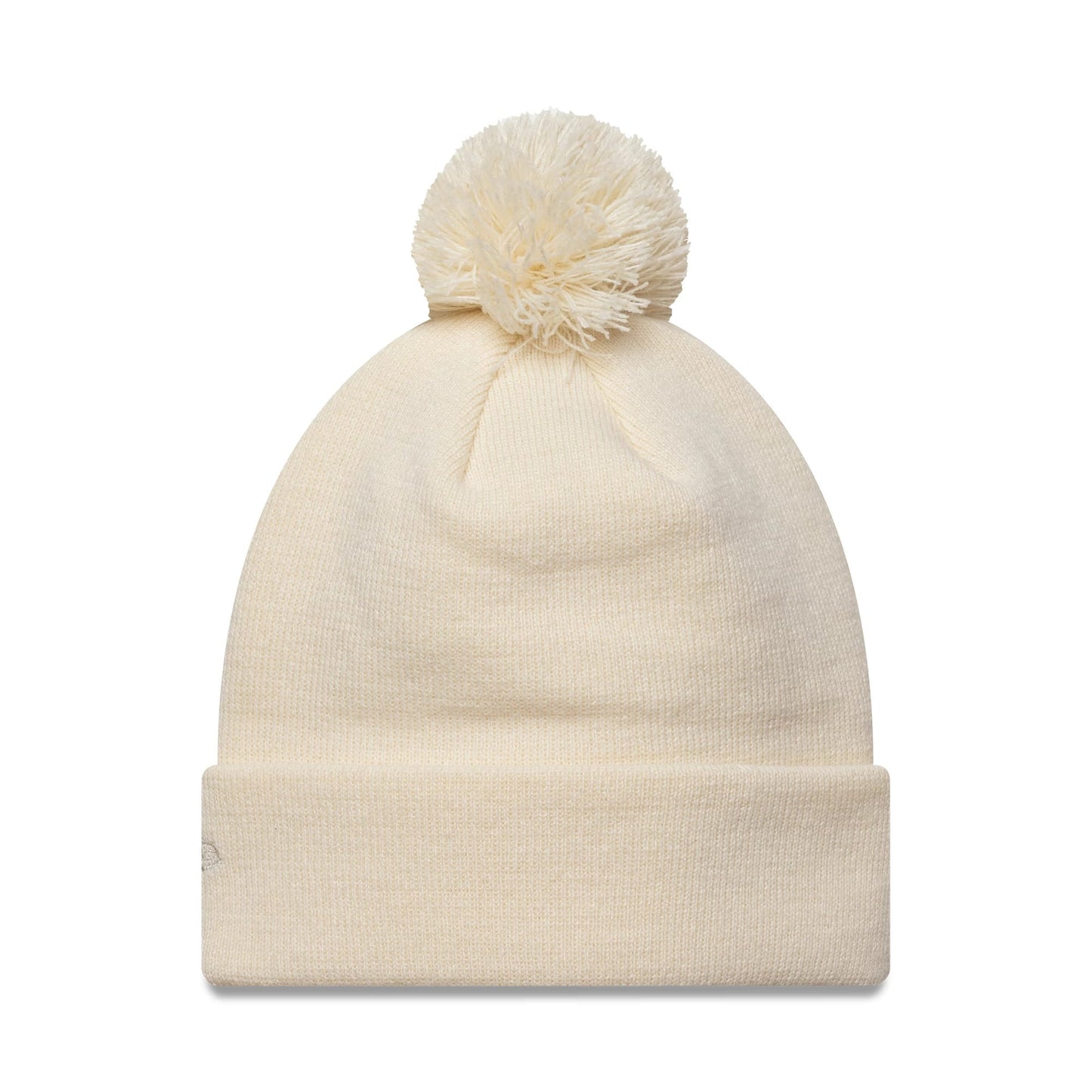 This is a New York Yankees Womens MLB Metallic Light Beige Cuff Knit Beanie Hat 2