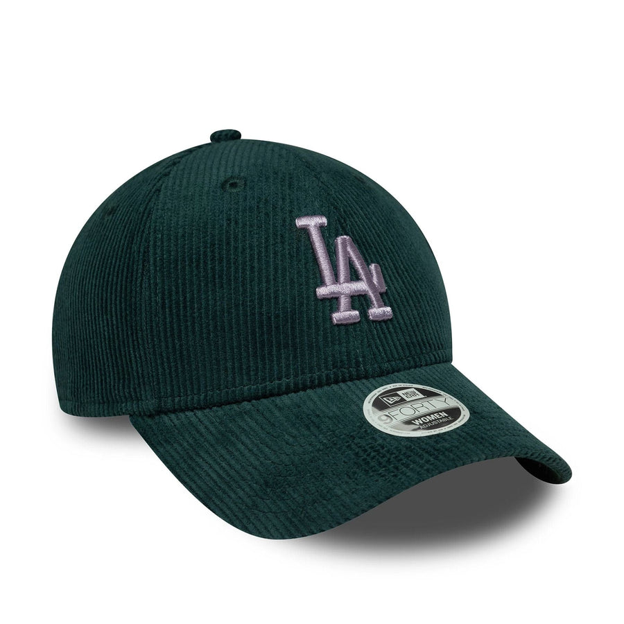 This is a LA Dodgers Womens MLB Cord Dark Green 9FORTY Adjustable Cap 3