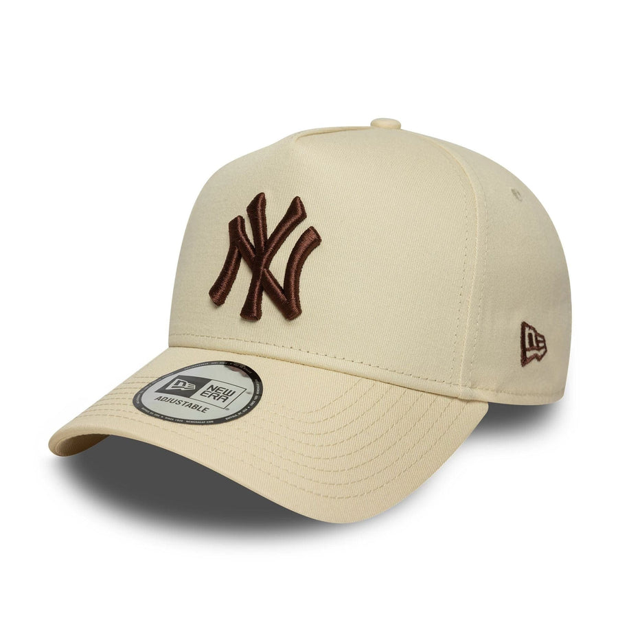 This is a New York Yankees MLB League Essential Cream 9FORTY E-Frame Adjustable Cap 1