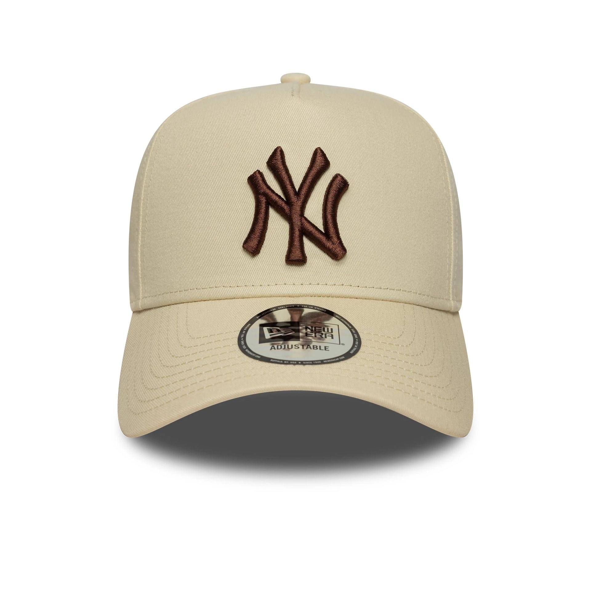 This is a New York Yankees MLB League Essential Cream 9FORTY E-Frame Adjustable Cap 2