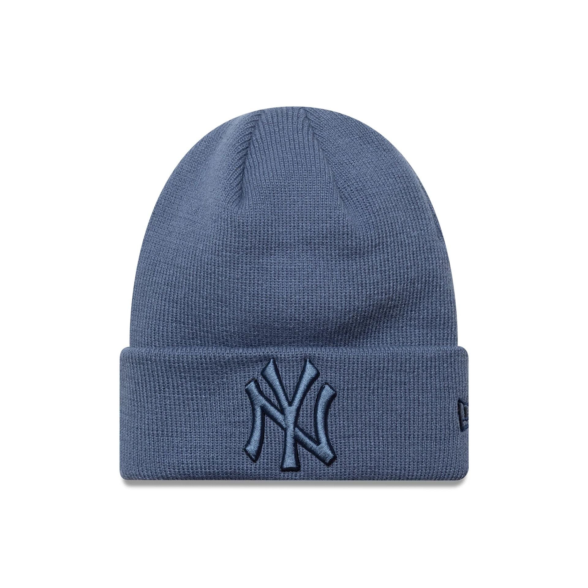 This is a New York Yankees Youth MLB League Essential Dark Blue Cuff Knit Beanie Hat 1