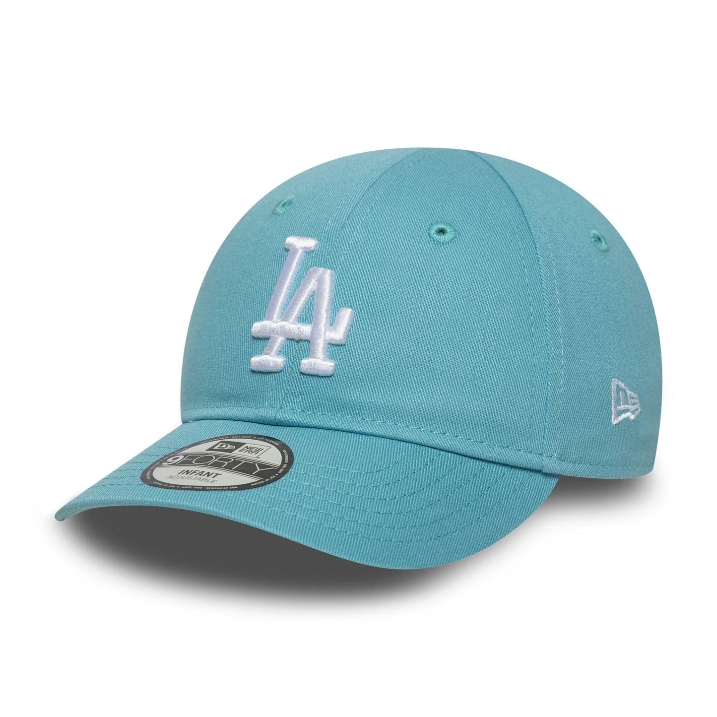 This is a LA Dodgers Infant MLB League Essential Pastel Blue 9FORTY Adjustable Cap 1