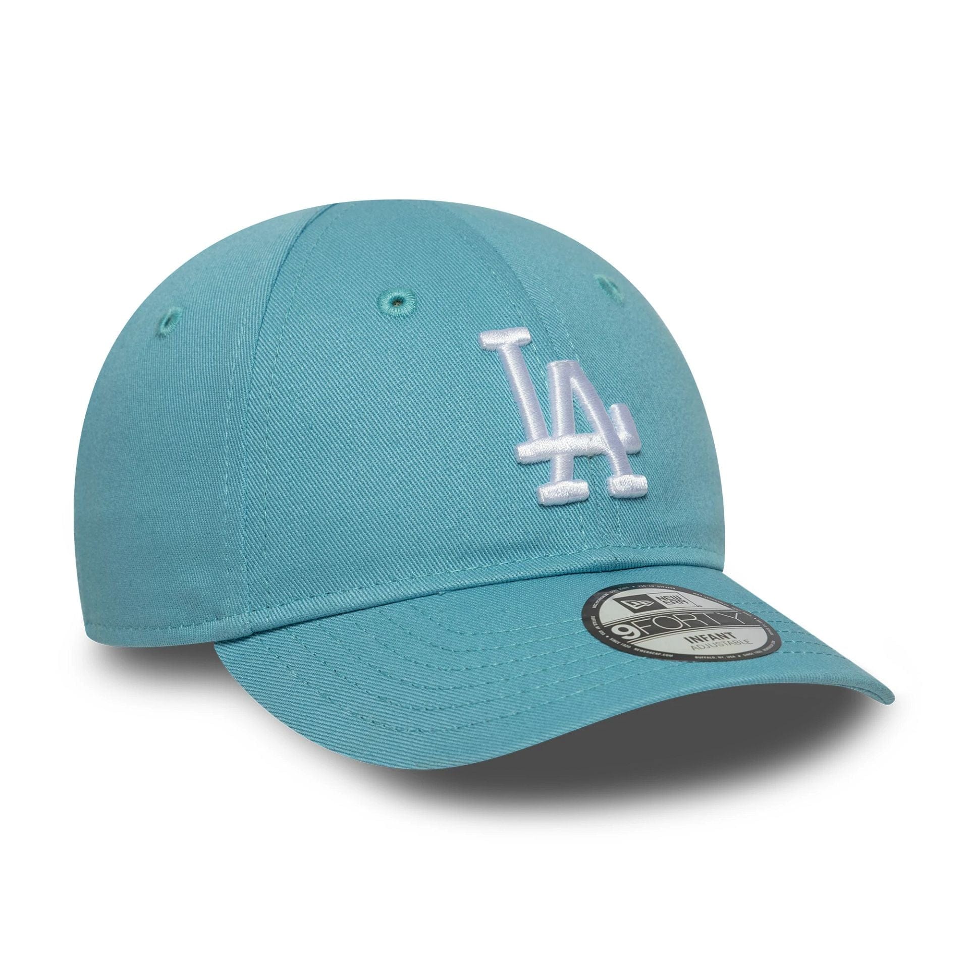 This is a LA Dodgers Infant MLB League Essential Pastel Blue 9FORTY Adjustable Cap 3