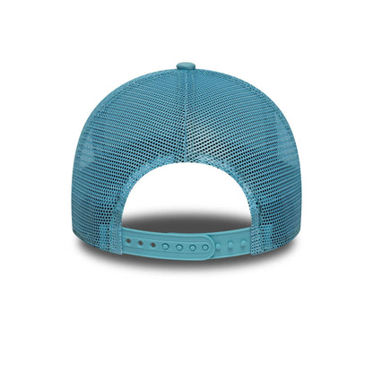 This is a LA Dodgers MLB League Essential Pastel Blue 9FORTY A-Frame Trucker Adjustable Cap 4