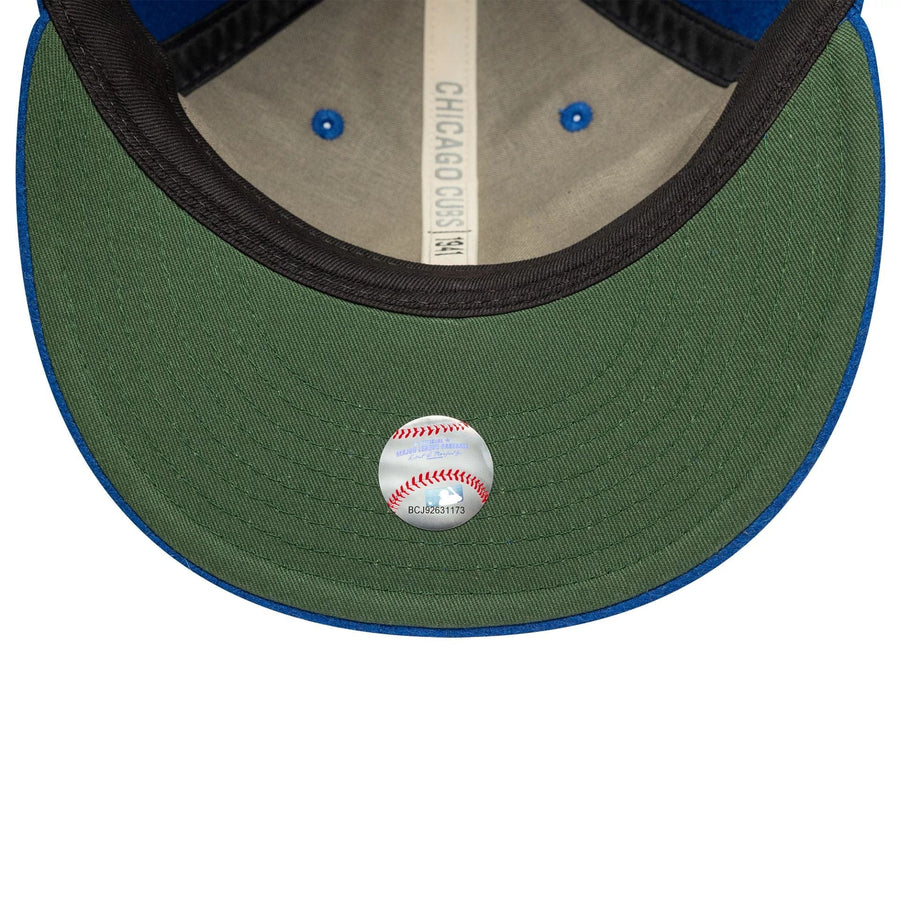 This is a Chicago Cubs MLB Heritage Cooperstown Blue Retro Crown 9FIFTY Adjustable Cap 2