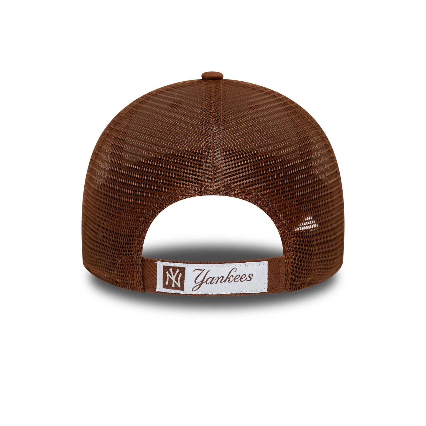 This is a New York Yankees MLB Homefield Brown 9FORTY Trucker Adjustable Cap 4
