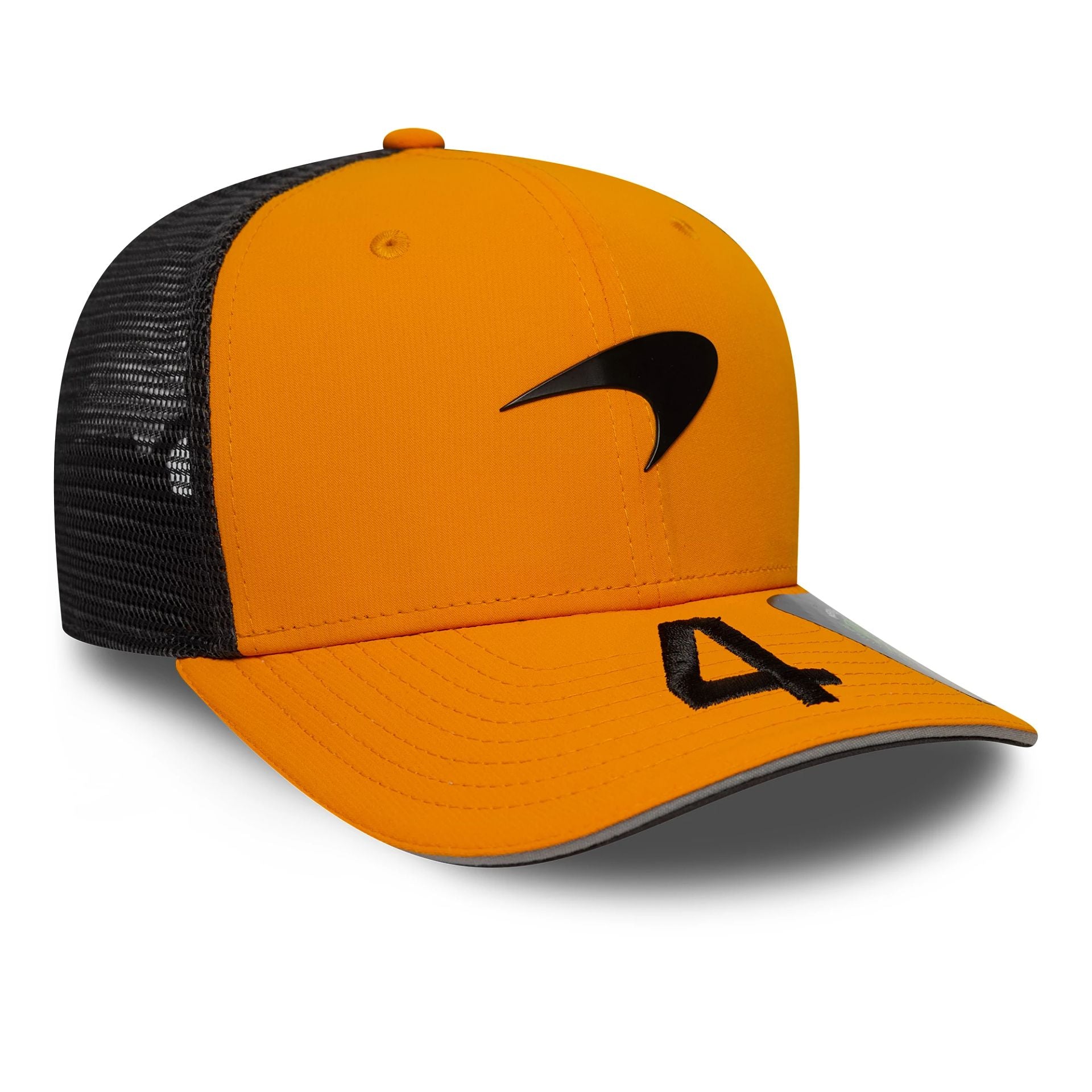 This is a McLaren Racing Replica Lando Norris Orange 9SEVENTY Stretch Snap Adjustable Cap 4