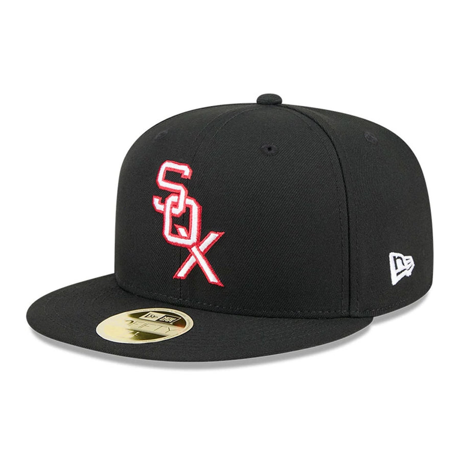 This is a Chicago White Sox MLB 2025 Hall Of Fame Black 59FIFTY Fitted Cap 4