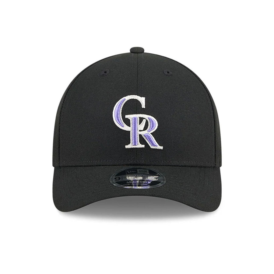 This is a Colorado Rockies MLB 2025 Hall Of Fame Black 9FORTY M-Crown Adjustable Cap 3