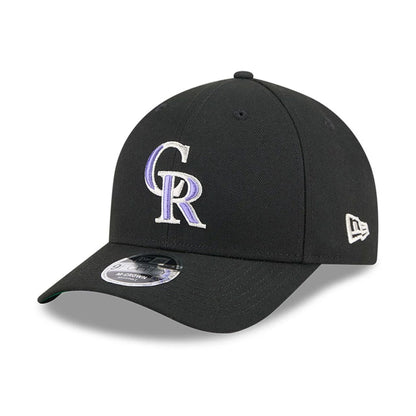 This is a Colorado Rockies MLB 2025 Hall Of Fame Black 9FORTY M-Crown Adjustable Cap 4