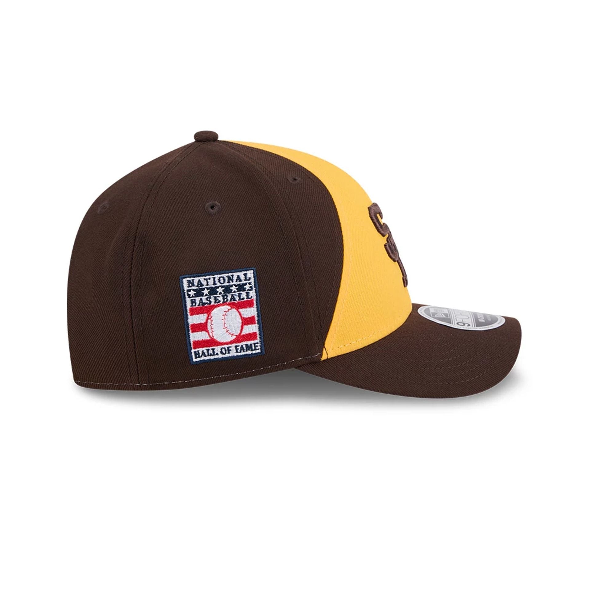 This is a San Diego Padres MLB 2025 Hall Of Fame Dark Brown 9FORTY M-Crown Adjustable Cap 5