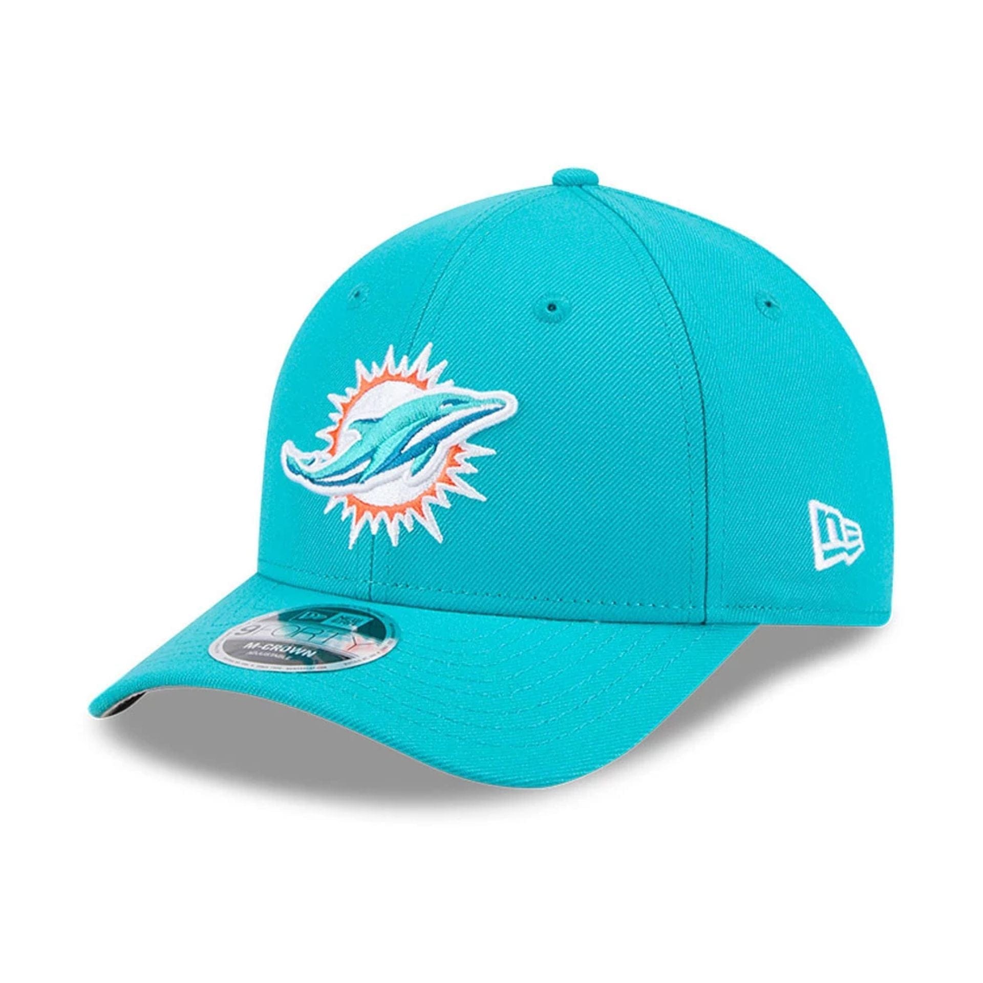 Pictured is this NFL Team Miami Dolphins 9FORTY M-Crown cap in turquoise. 1