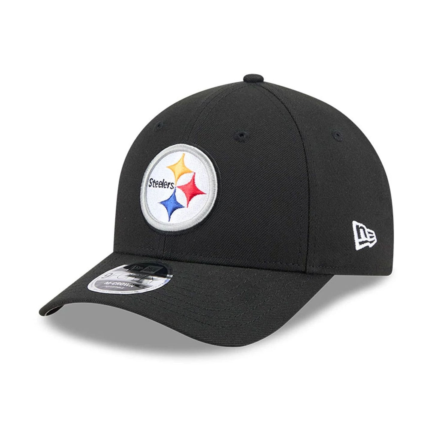 Pictured is this NFL Team Pittsburgh Steelers 9FORTY M-Crown cap in black. 1
