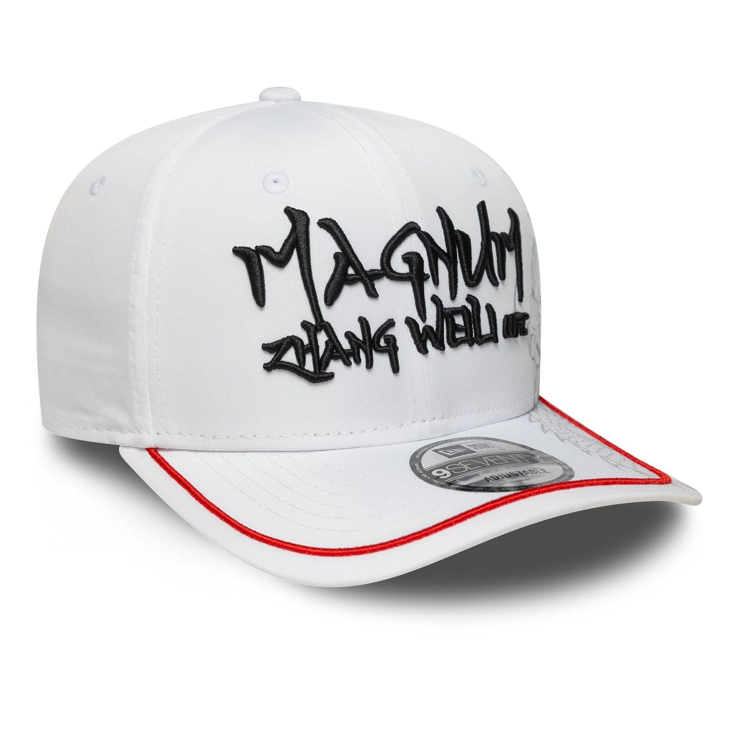 This is a UFC Ultimate Fighting Zhang Weili White 9SEVENTY Stretch Snap Adjustable Cap 4