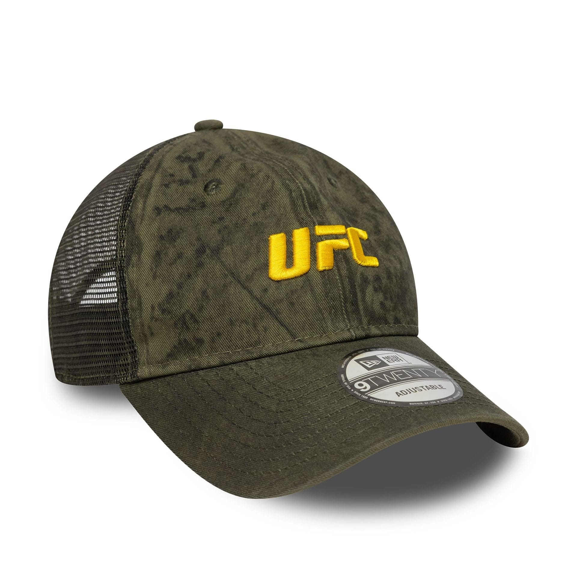 This is a UFC Ultimate Fighting Oil Wash Green 9TWENTY Adjustable Cap 3