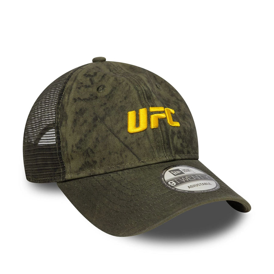This is a UFC Ultimate Fighting Oil Wash Green 9TWENTY Adjustable Cap 3