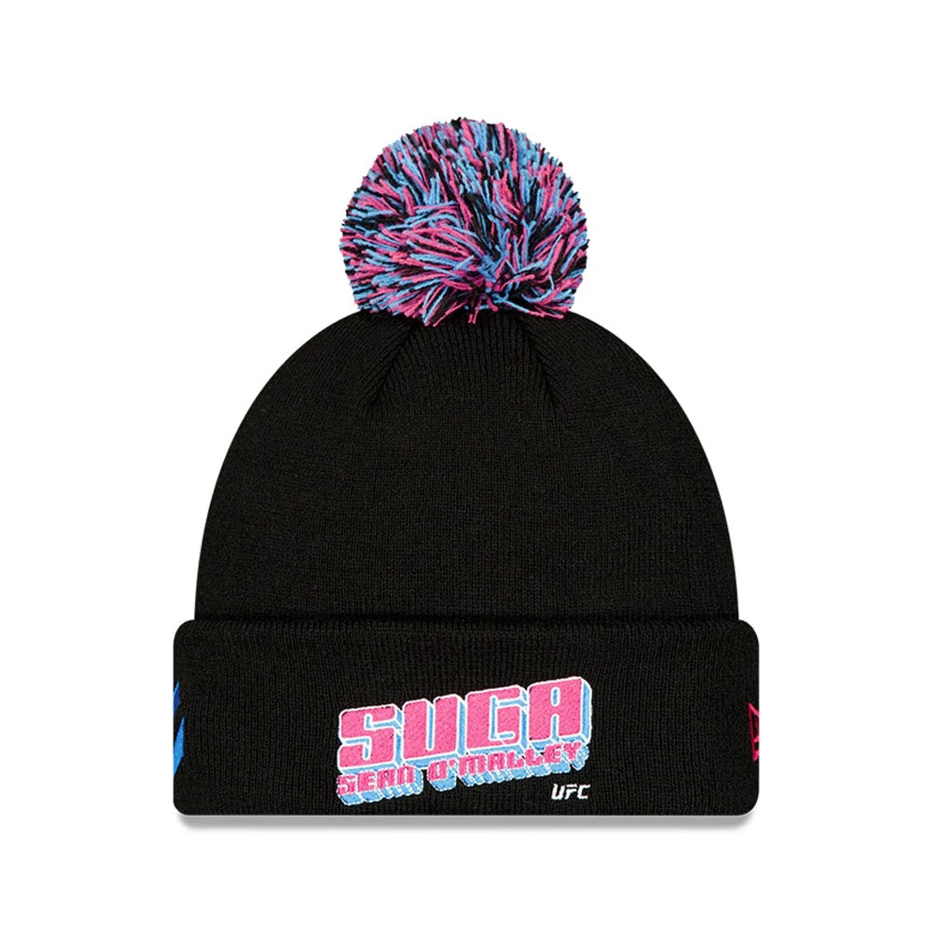 This is a UFC Ultimate Fighting Sean O'Malley Black Cuff Knit Beanie Hat 1