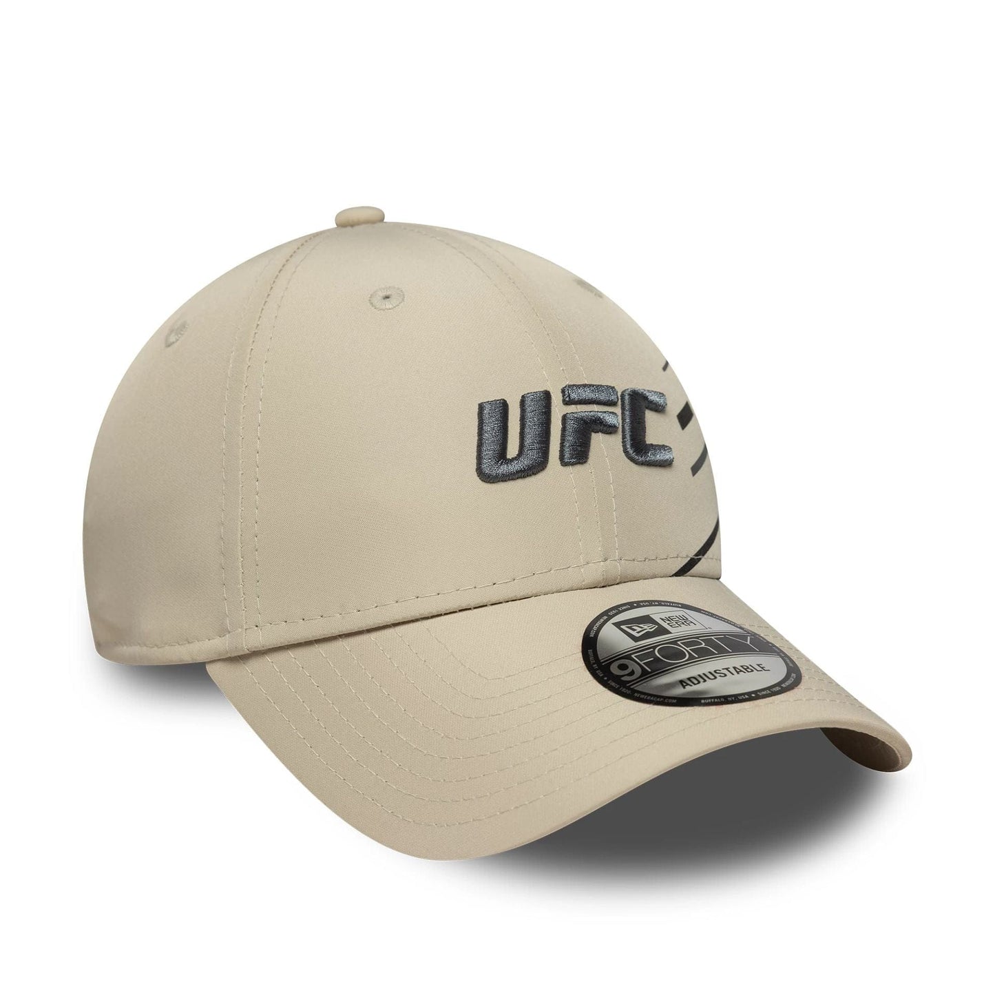 This is a UFC Ultimate Fighting Nylon Side Print Light Beige 9FORTY Adjustable Cap 3