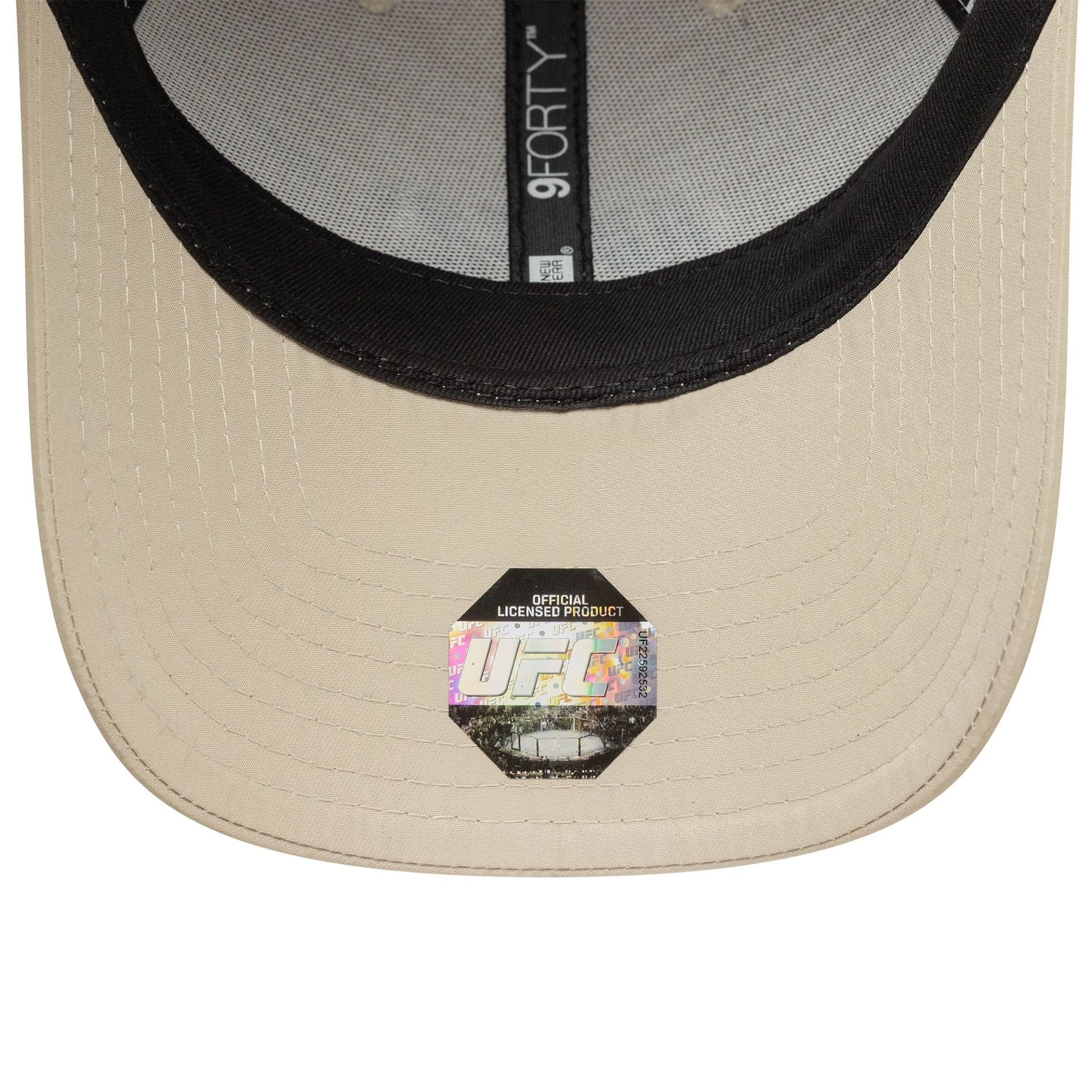 This is a UFC Ultimate Fighting Nylon Side Print Light Beige 9FORTY Adjustable Cap 7