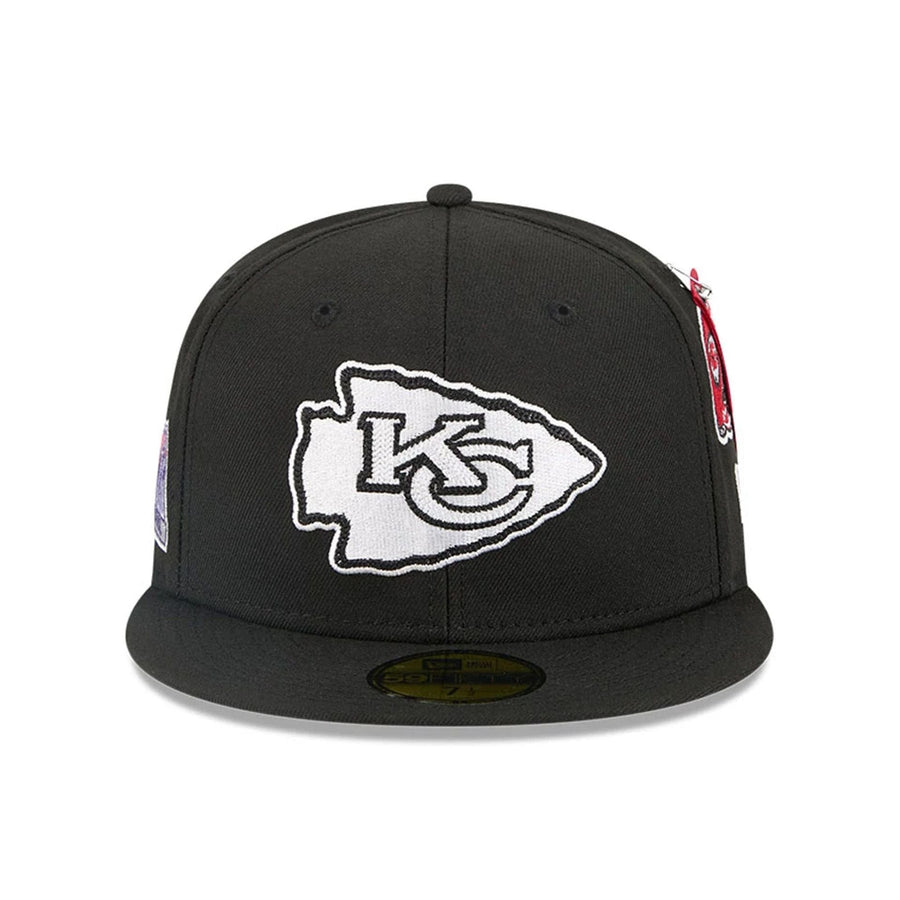 This is a Kansas City Chiefs NFL x Alpha Black 59FIFTY Fitted Cap 3