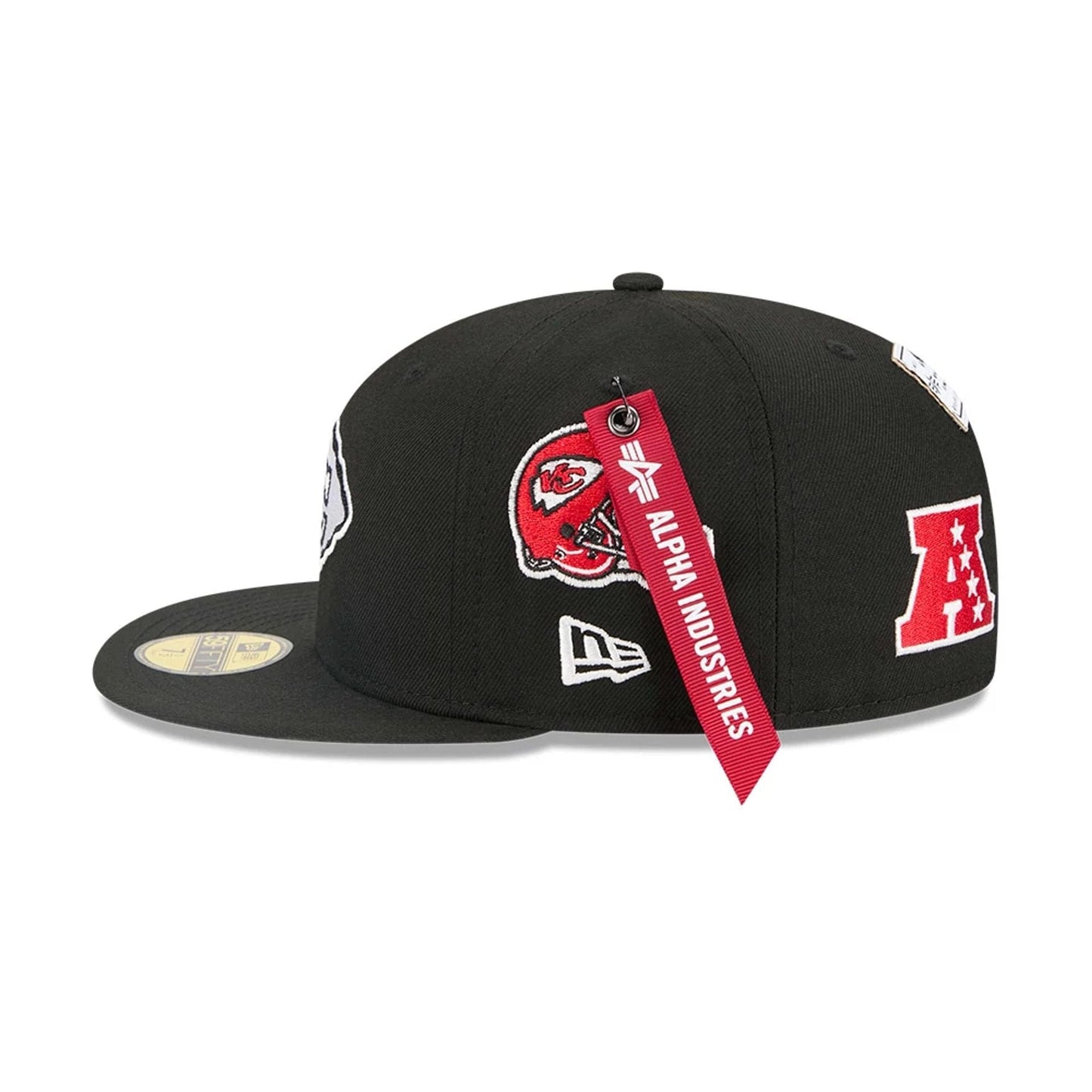 This is a Kansas City Chiefs NFL x Alpha Black 59FIFTY Fitted Cap 5