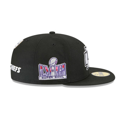 This is a Kansas City Chiefs NFL x Alpha Black 59FIFTY Fitted Cap 6