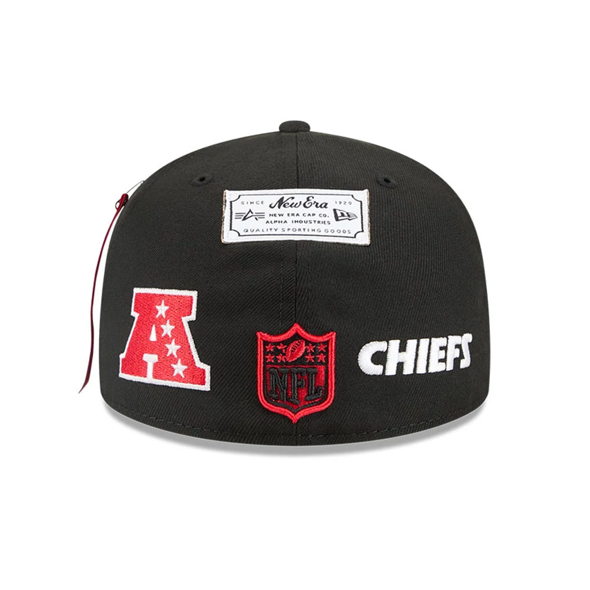 This is a Kansas City Chiefs NFL x Alpha Black 59FIFTY Fitted Cap 7