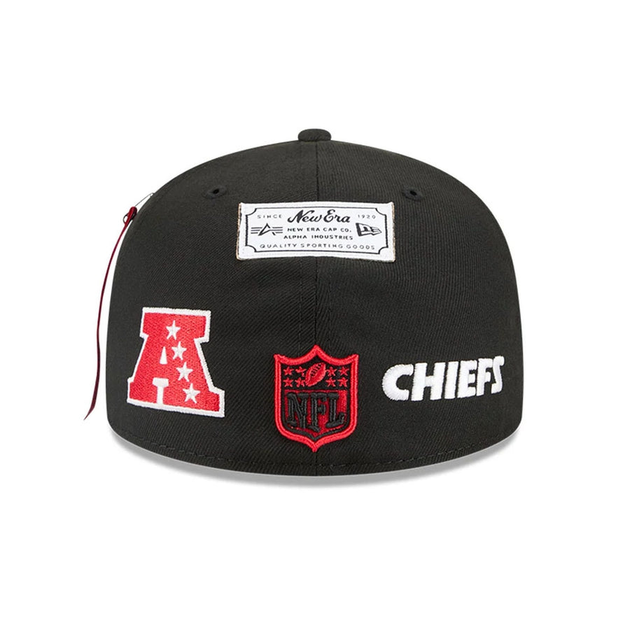 This is a Kansas City Chiefs NFL x Alpha Black 59FIFTY Fitted Cap 7