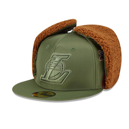 This is a LA Lakers NBA x Alpha Green Dogear 59FIFTY Fitted Cap 4