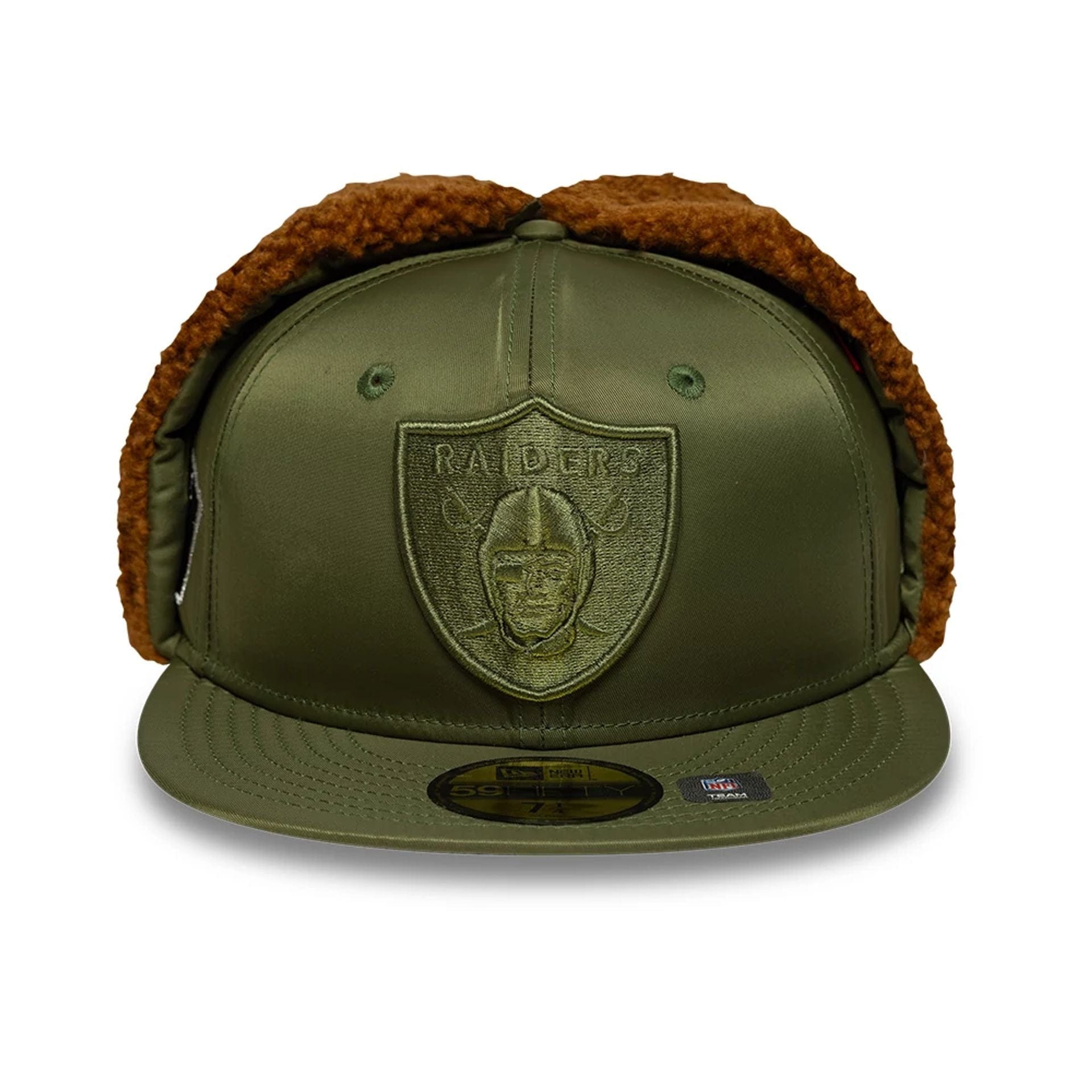 This is a Las Vegas Raiders NFL x Alpha Green Dogear 59FIFTY Fitted Cap 3