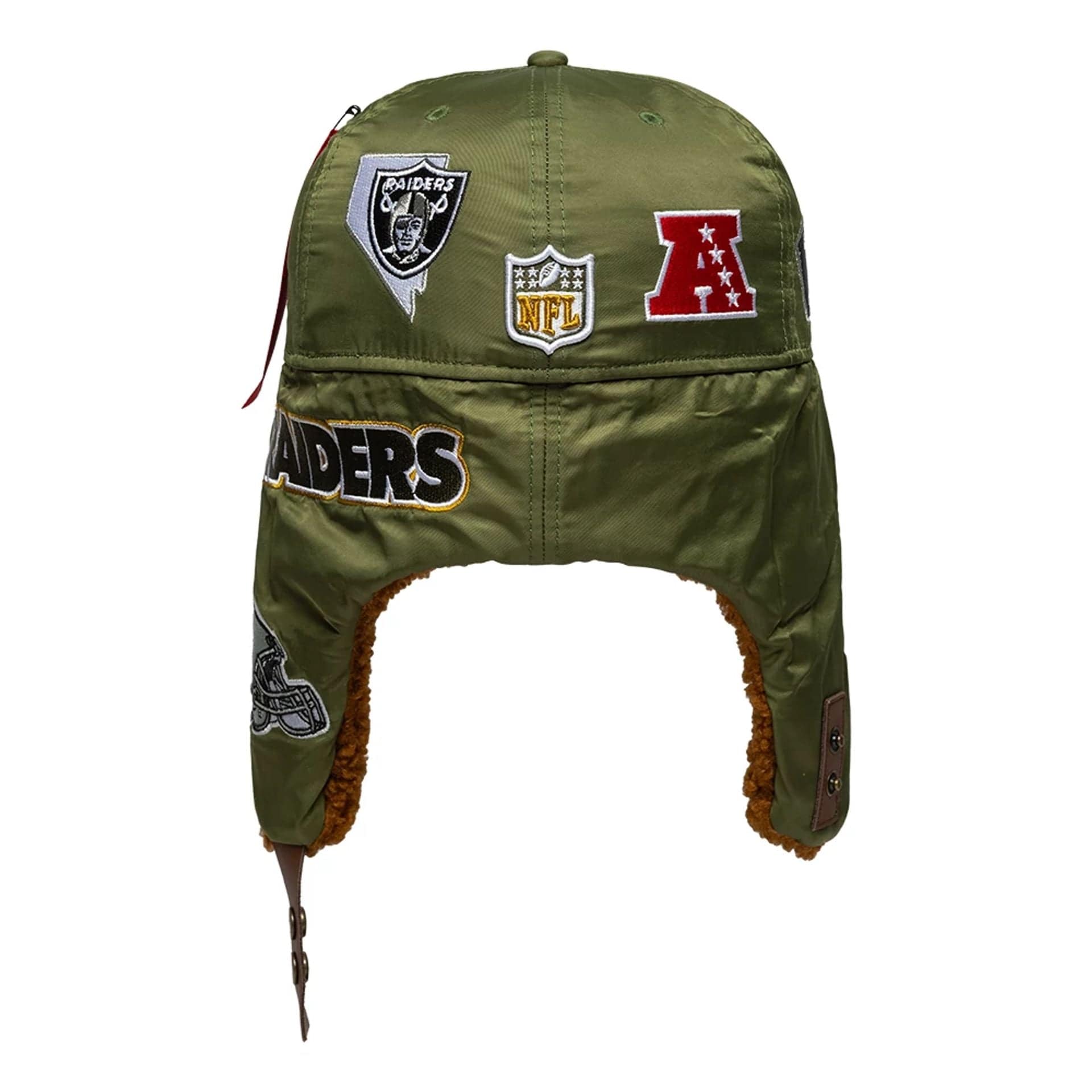 This is a Las Vegas Raiders NFL x Alpha Green Dogear 59FIFTY Fitted Cap 11