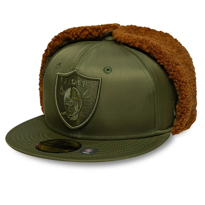 This is a Las Vegas Raiders NFL x Alpha Green Dogear 59FIFTY Fitted Cap 4