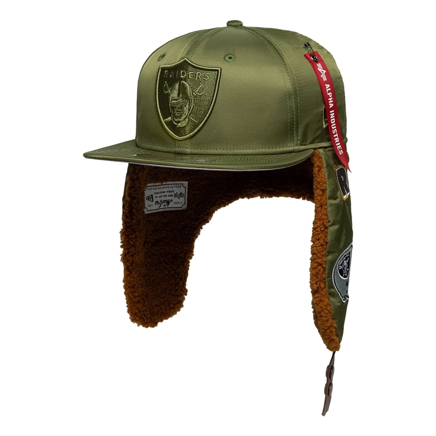 This is a Las Vegas Raiders NFL x Alpha Green Dogear 59FIFTY Fitted Cap 8