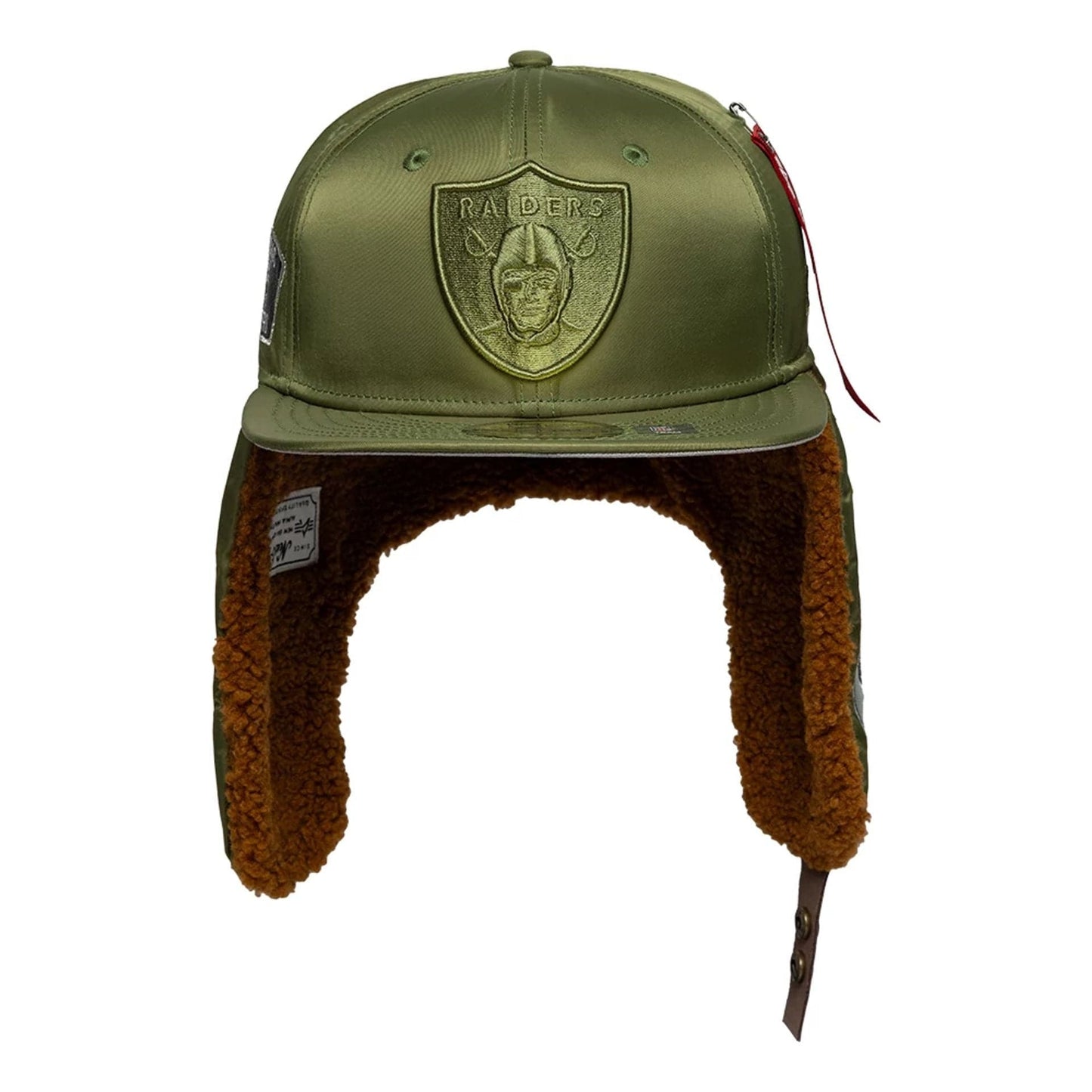 This is a Las Vegas Raiders NFL x Alpha Green Dogear 59FIFTY Fitted Cap 9