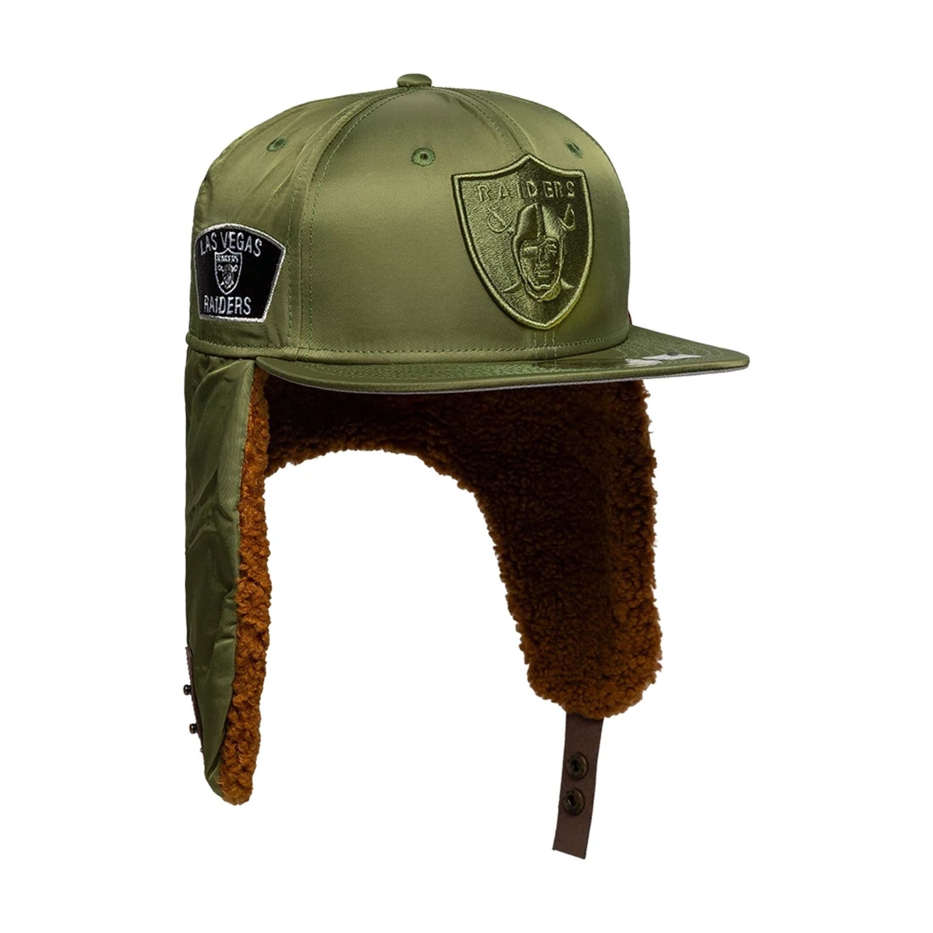 This is a Las Vegas Raiders NFL x Alpha Green Dogear 59FIFTY Fitted Cap 10