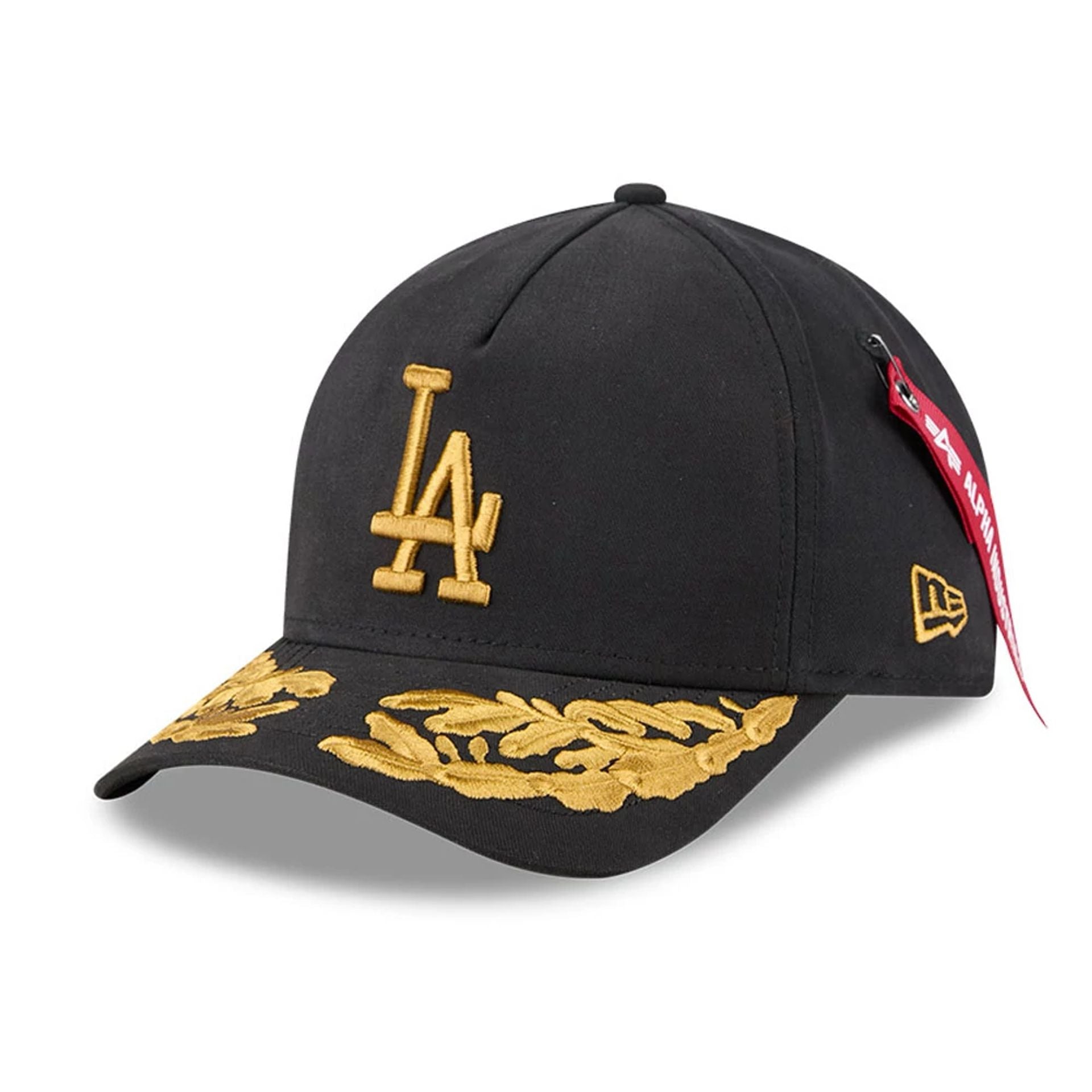 This is a LA Dodgers MLB X Alpha Black 9FORTY M-Crown A-Frame Adjustable Cap 1