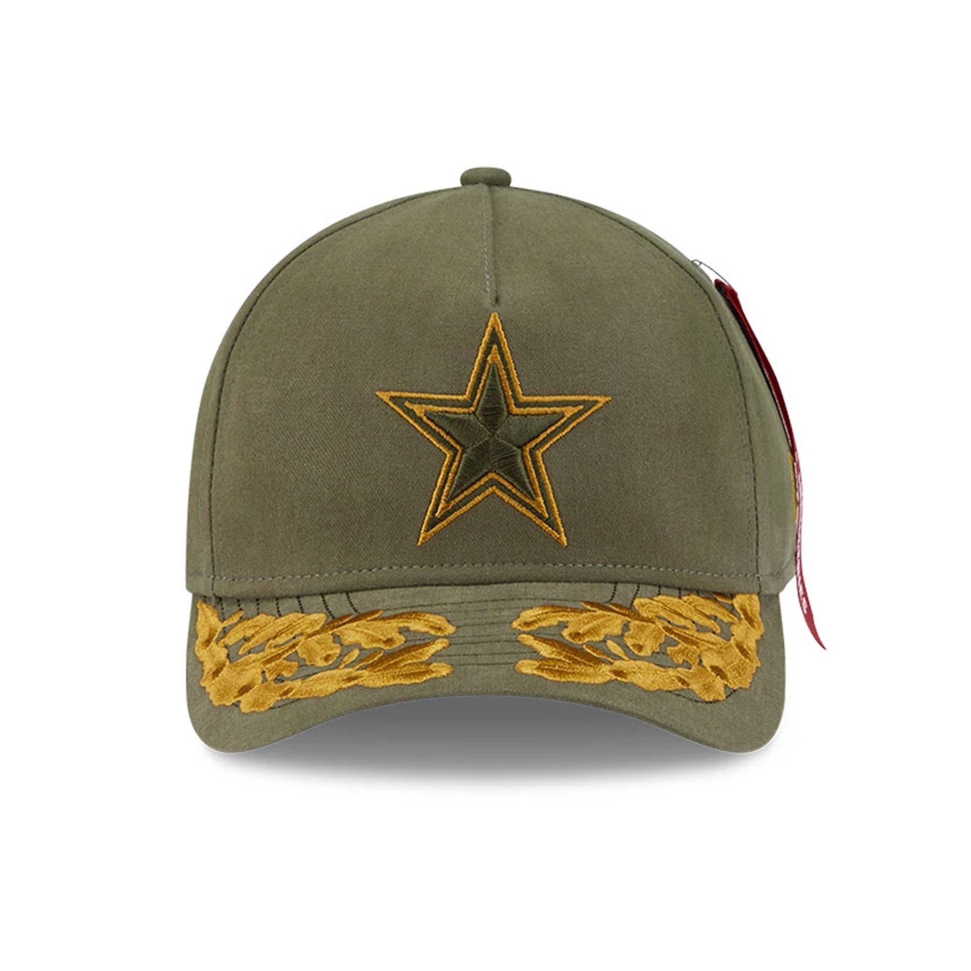 This is a Dallas Cowboys NFL x Alpha Dark Green 9FORTY M-Crown A-Frame Adjustable Cap 3