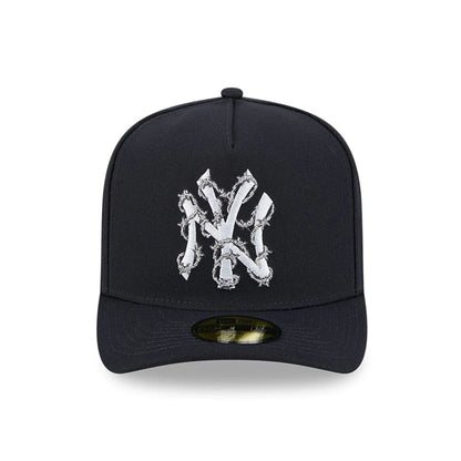 This is a New York Yankees MLB Wired Navy 59FIFTY A-Frame Fitted Cap 3