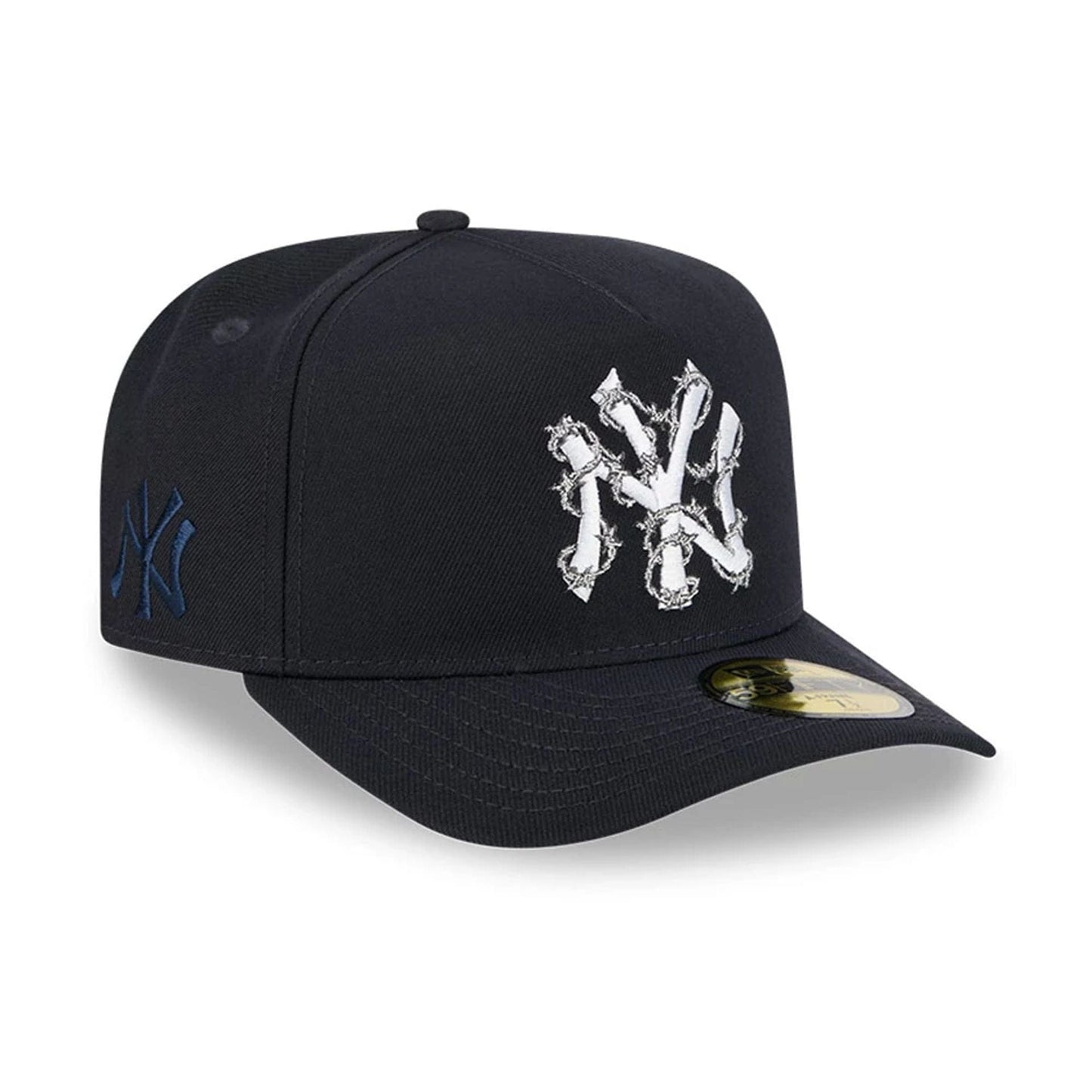 This is a New York Yankees MLB Wired Navy 59FIFTY A-Frame Fitted Cap 1