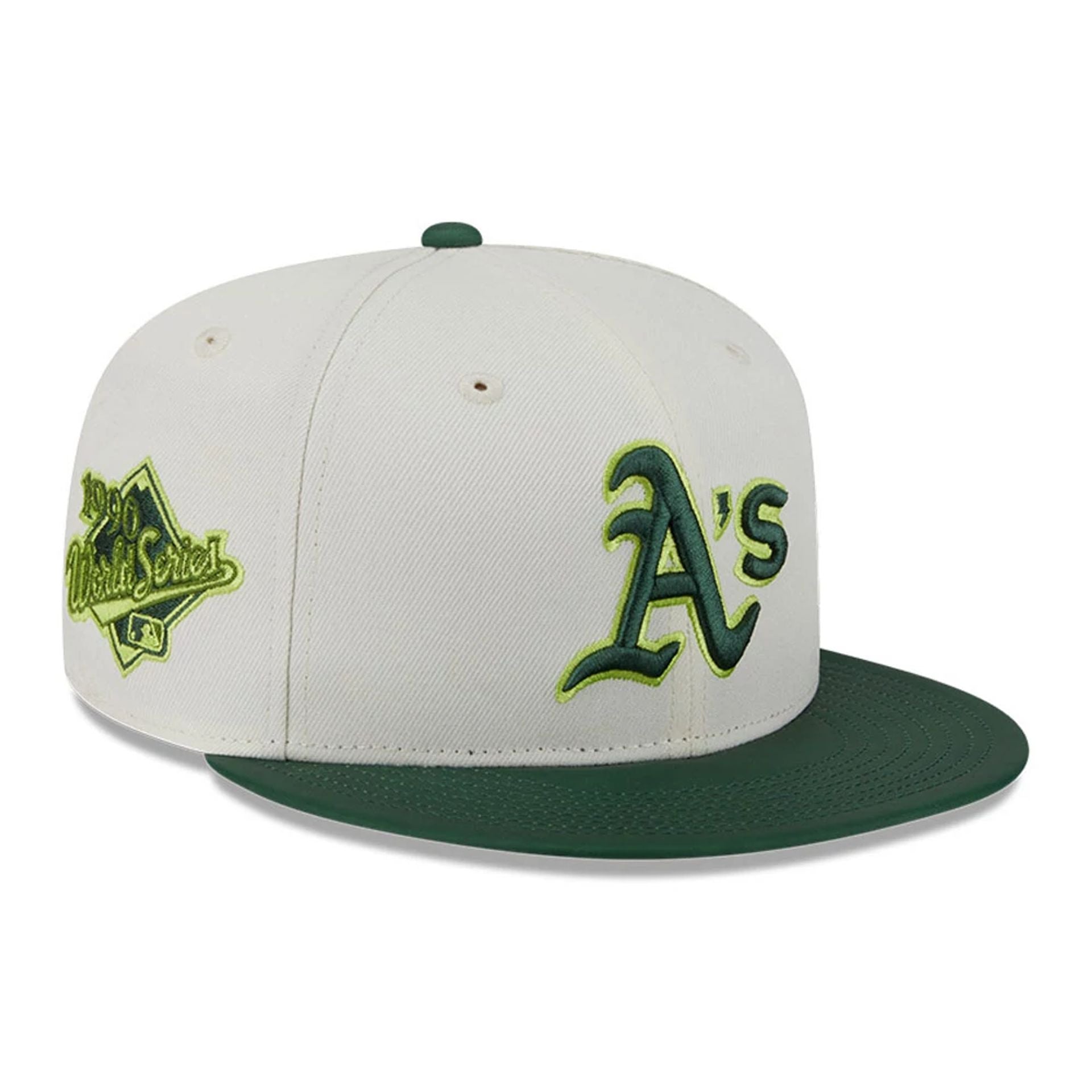 This is a Oakland Athletics MLB Colour Develop White 59FIFTY Fitted Cap 1